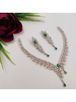 Dazzling Elegance American Diamond Necklace Set 